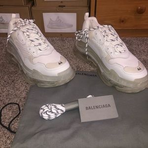 Balenciaga triple s white clear.